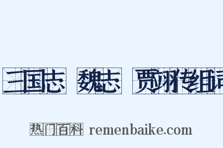 三国志·魏志·贾翊传组词是什么意思的图片